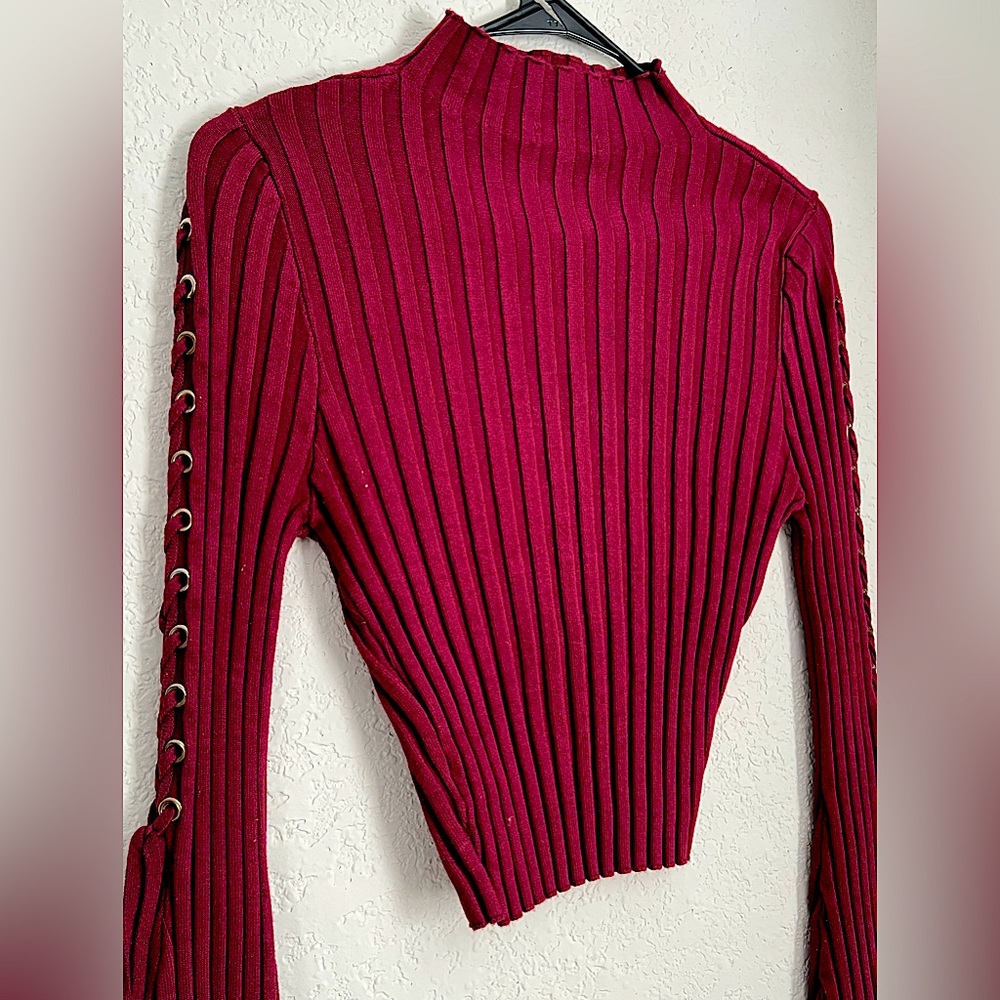 Striped Long Sleeve Crop Top